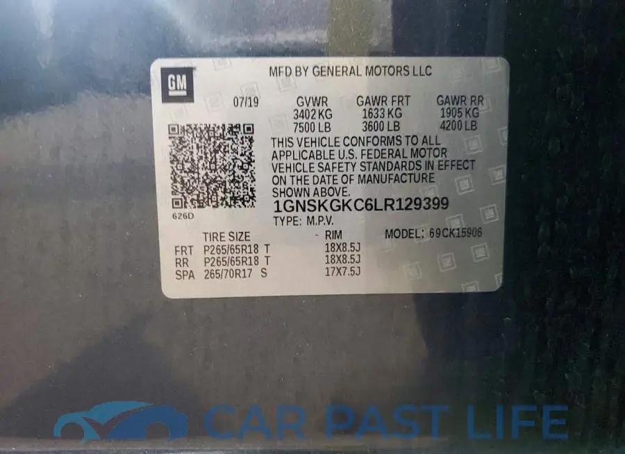 1GNSKGKC6LR129399# 13