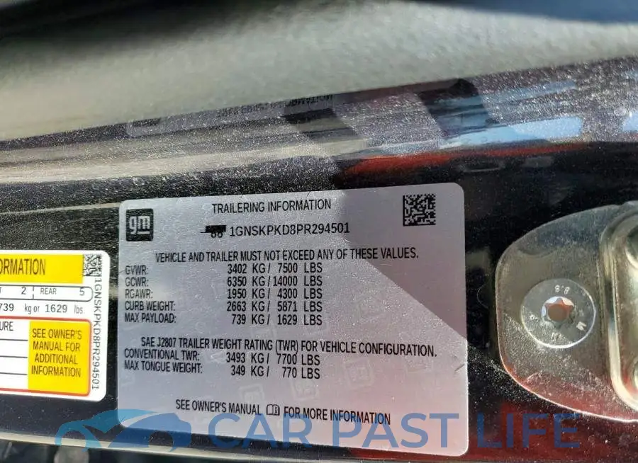 1GNSKPKD8PR294501# 13