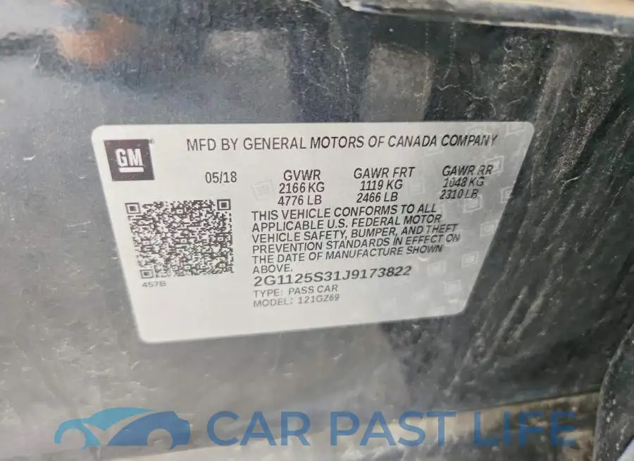 2G1125S31J9173822# 12