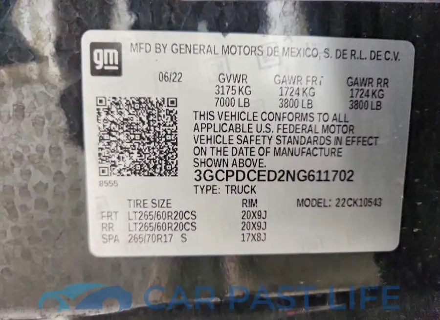 3GCPDCED2NG611702# 12