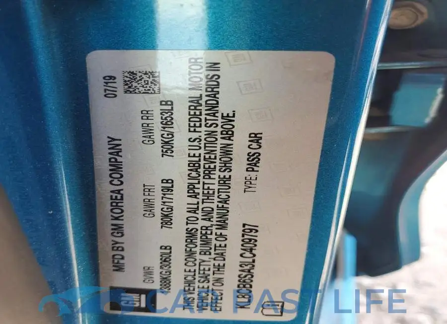 KL8CB6SA3LC409797# 13