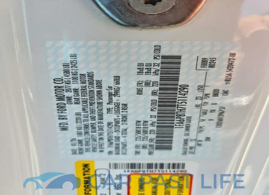 1FA6P8TH7T5114290# 13