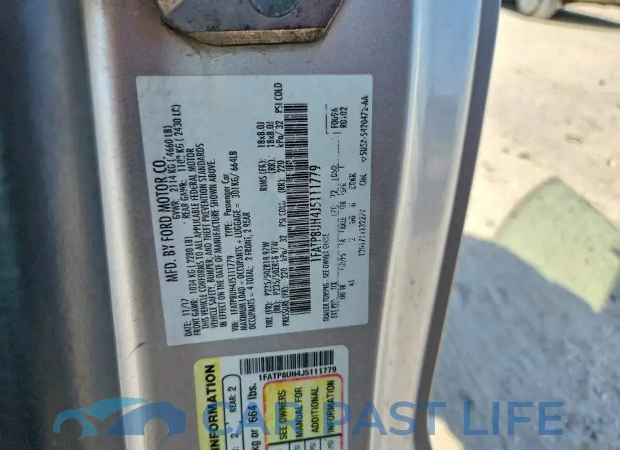 1FATP8UH4J5111779# 12