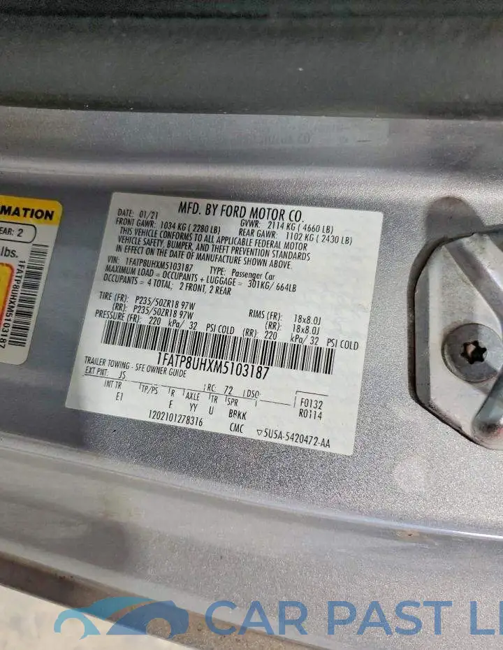 1FATP8UHXM5103187# 13