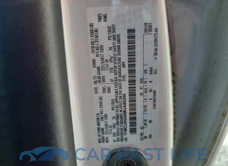 1FMCU0G68MUA89290# 13