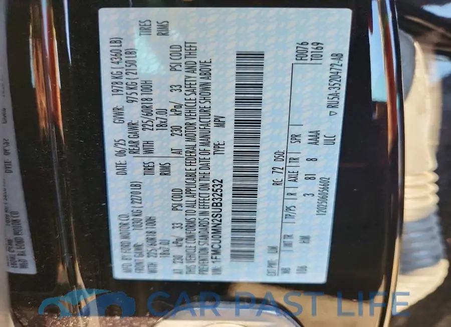 1FMCU0MN2SUB32532# 13