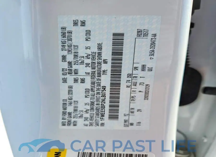 1FMEE5BP2NLB07549# 12