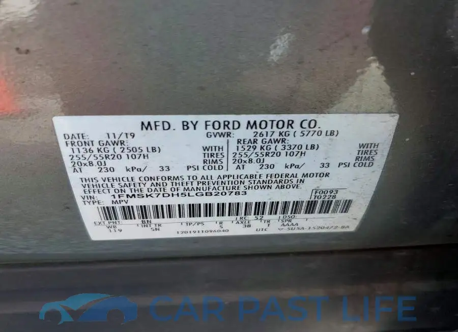 1FMSK7DH5LGB20783# 14