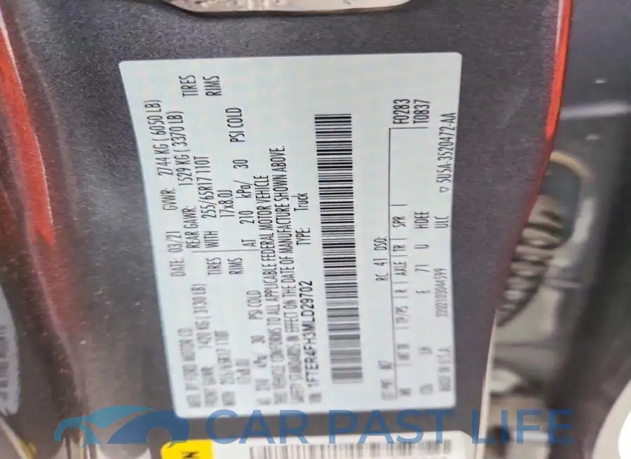 1FTER4FH3MLD29702# 12