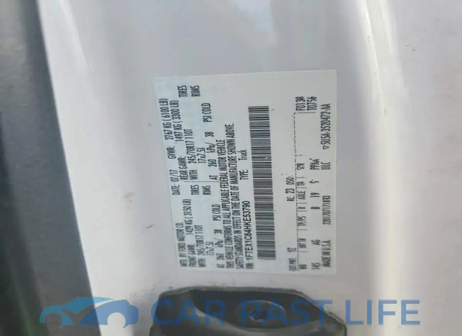 1FTEX1C84HKE53790# 12