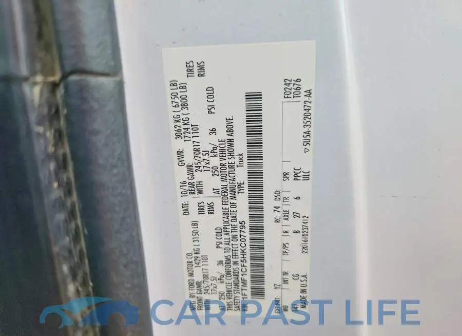 1FTMF1CF5HKC07795# 12
