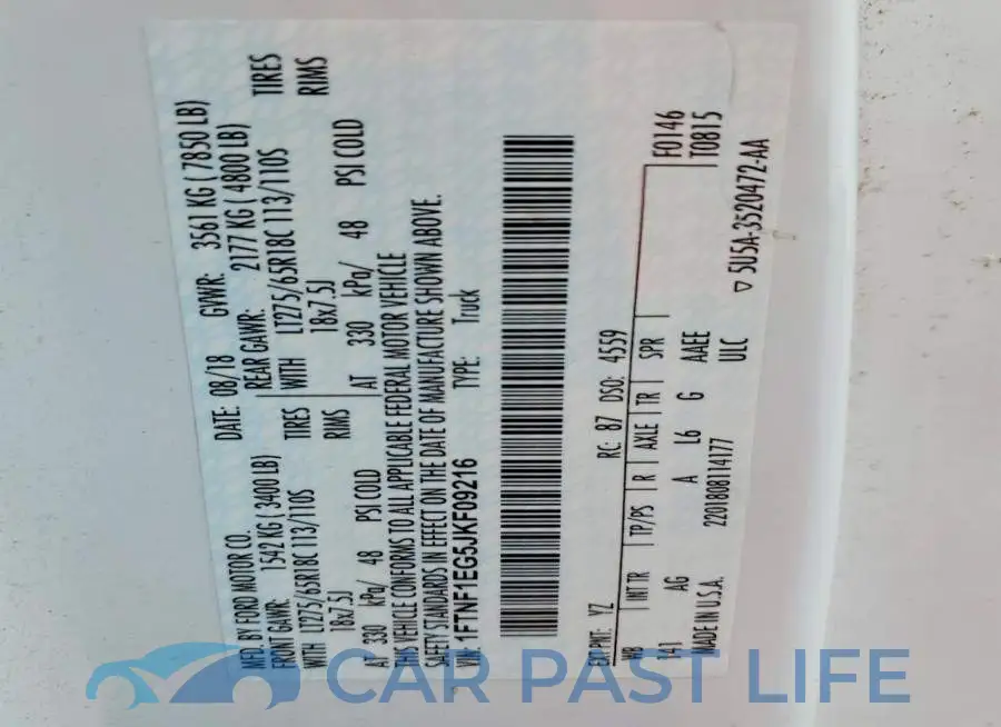 1FTNF1EG5JKF09216# 12