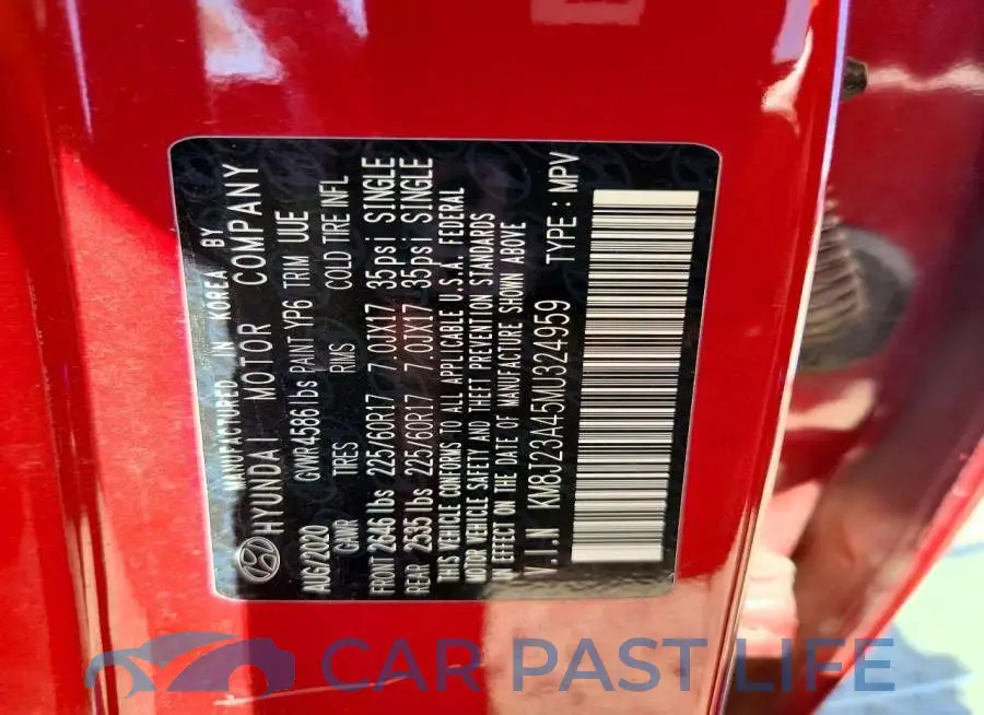 KM8J23A45MU324959# 13