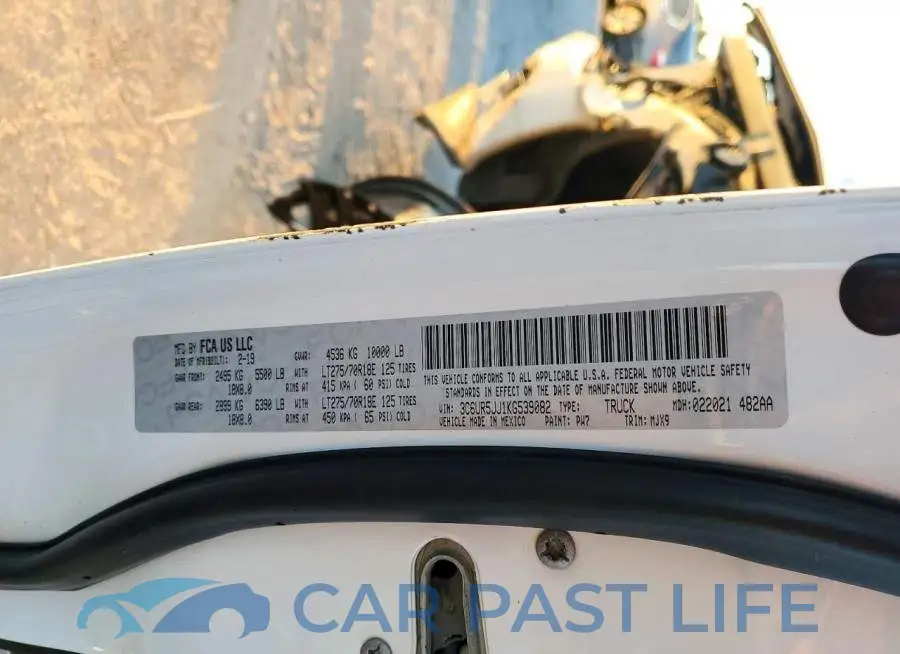 3C6UR5JJ1KG539082# 12