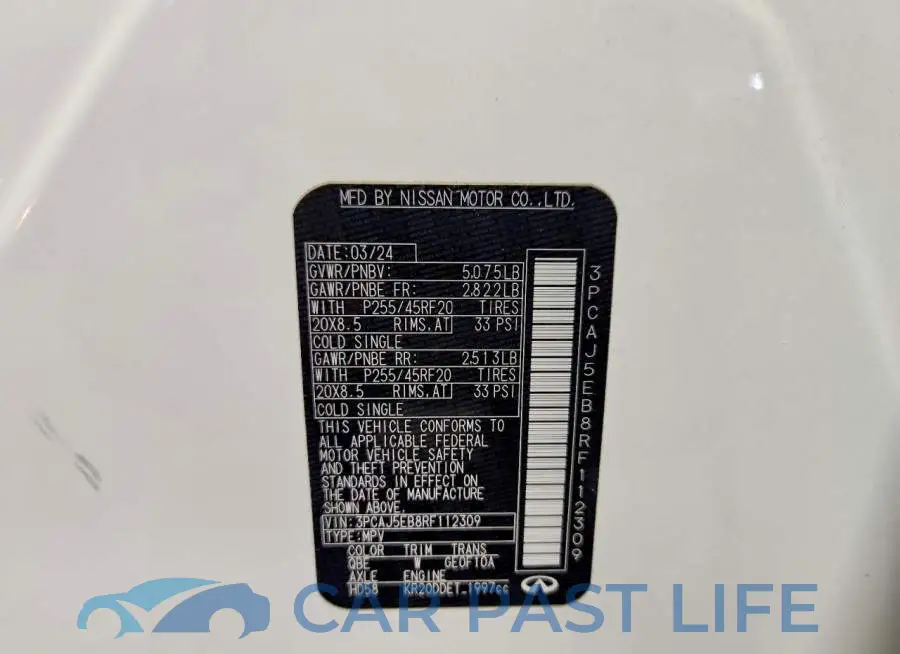 3PCAJ5EB8RF112309# 12