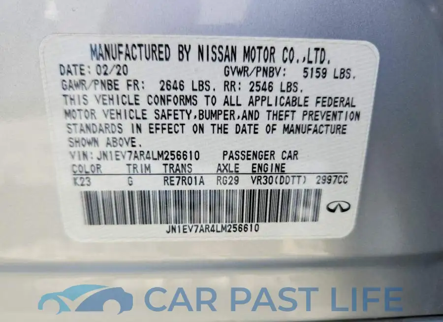 JN1EV7AR4LM256610# 12