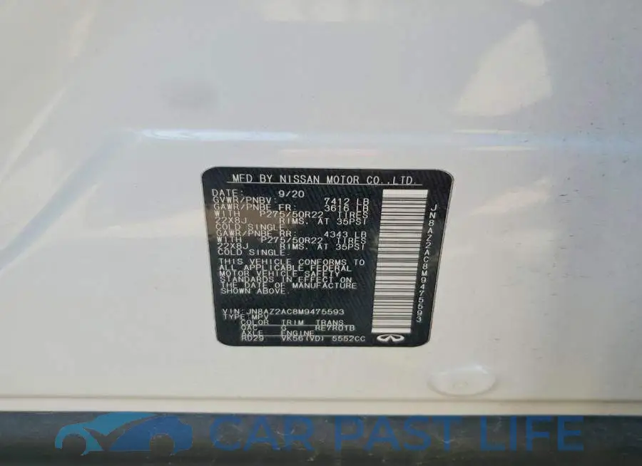 JN8AZ2AC8M9475593# 13