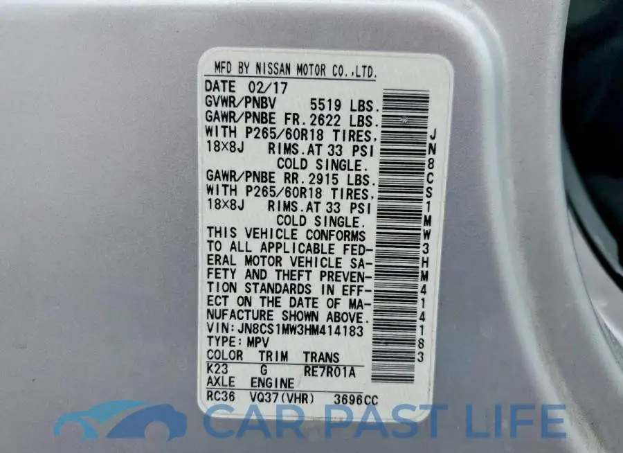 JN8CS1MW3HM414183# 14