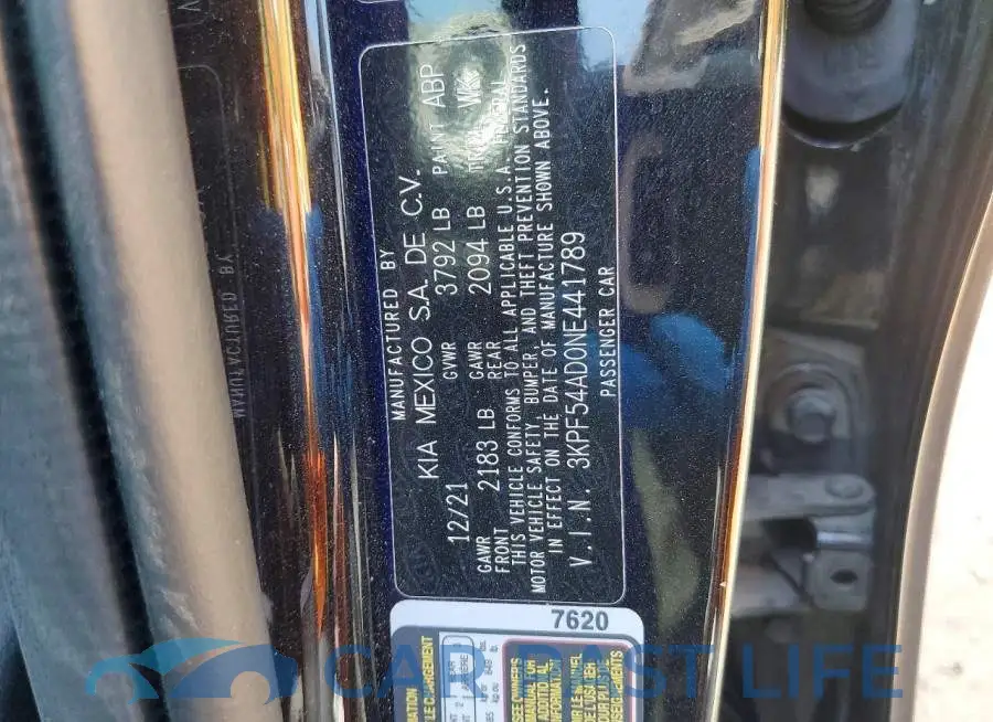 3KPF54AD0NE441789# 13