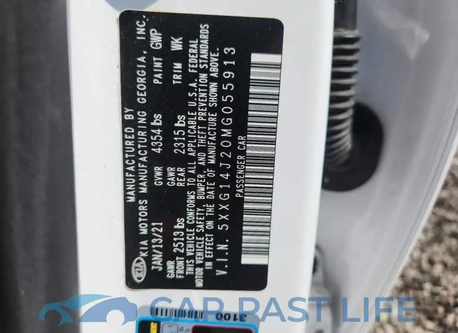 5XXG14J20MG055913# 13