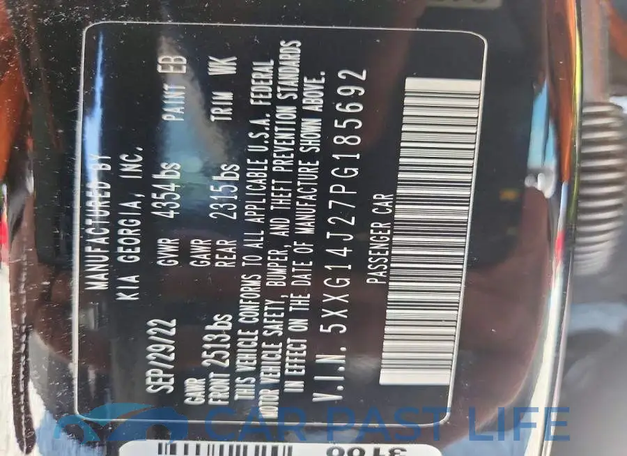 5XXG14J27PG185692# 13