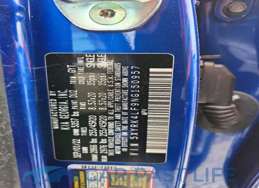 5XYRK4LF9NG150957# 13