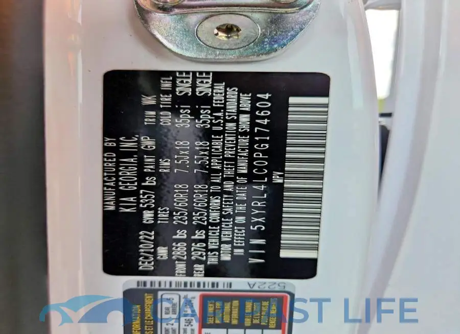 5XYRL4LC0PG174604# 13
