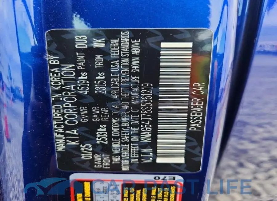KNAG64J78S5361219# 12
