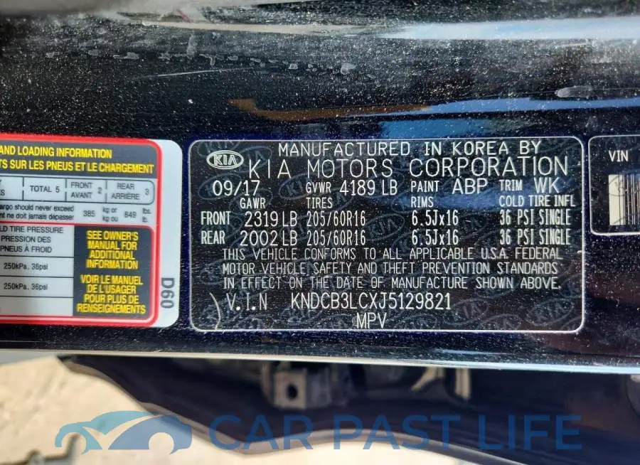 KNDCB3LCXJ5129821# 13