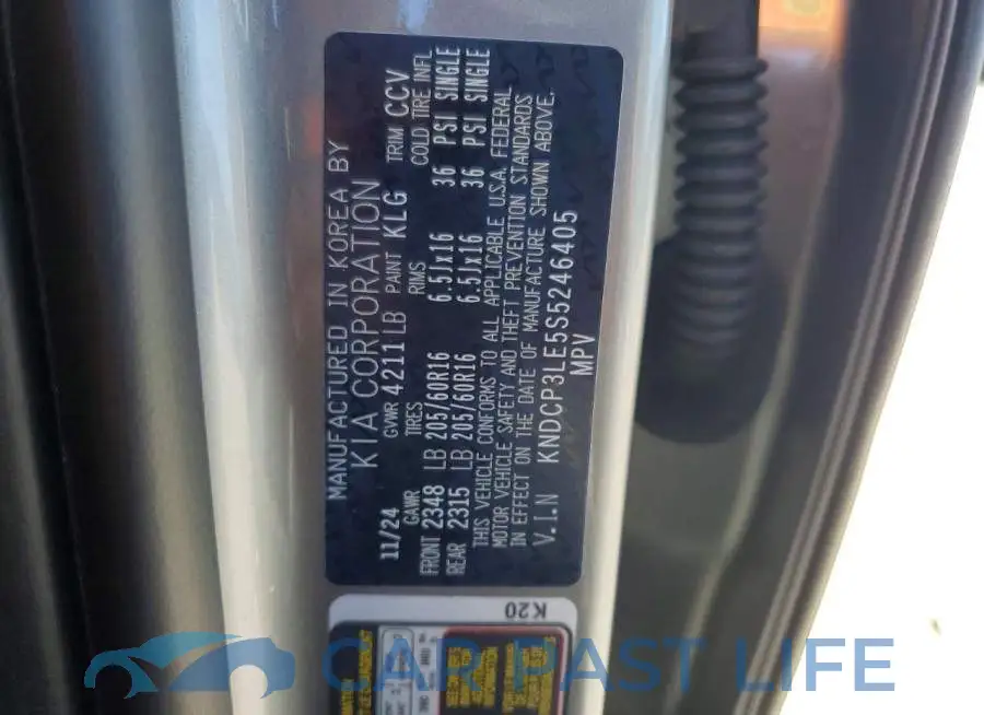 KNDCP3LE5S5246405# 13