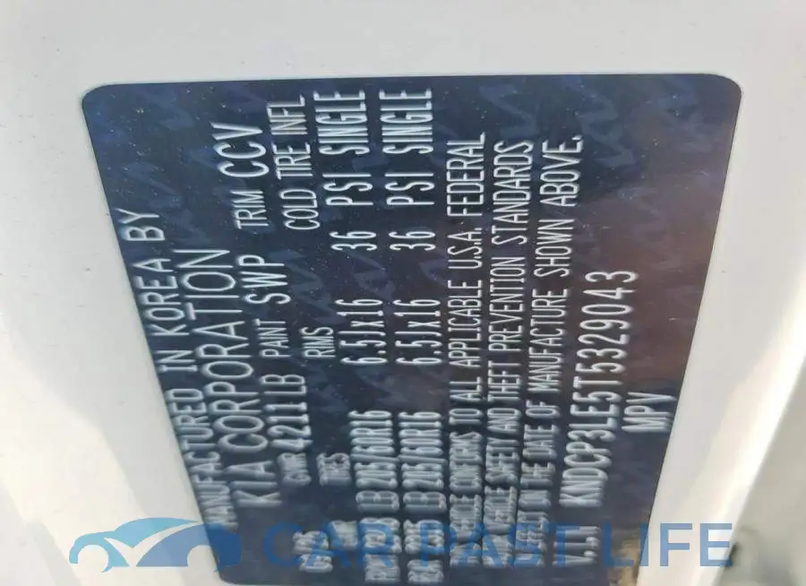 KNDCP3LE5T5329043# 13