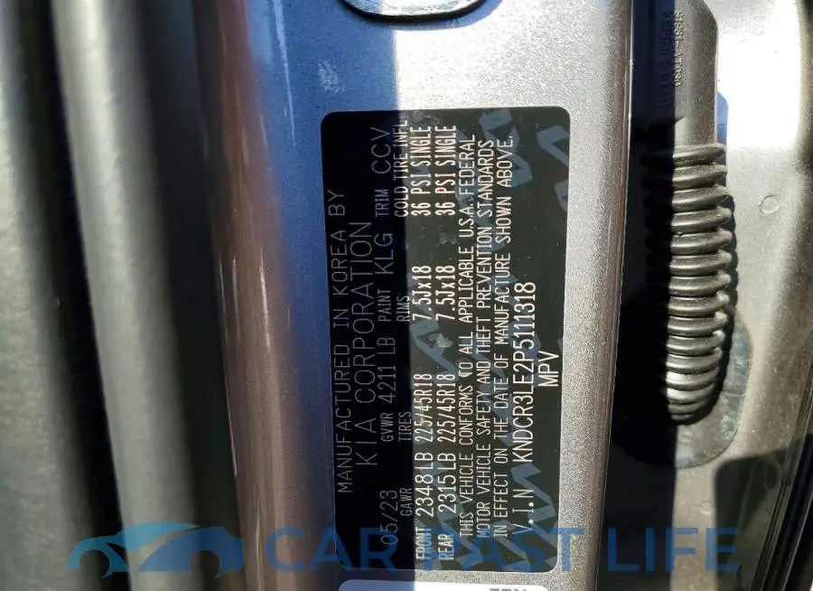 KNDCR3LE2P5111318# 12