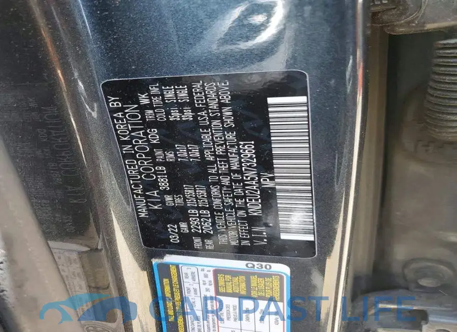 KNDEU2AA5N7329661# 12