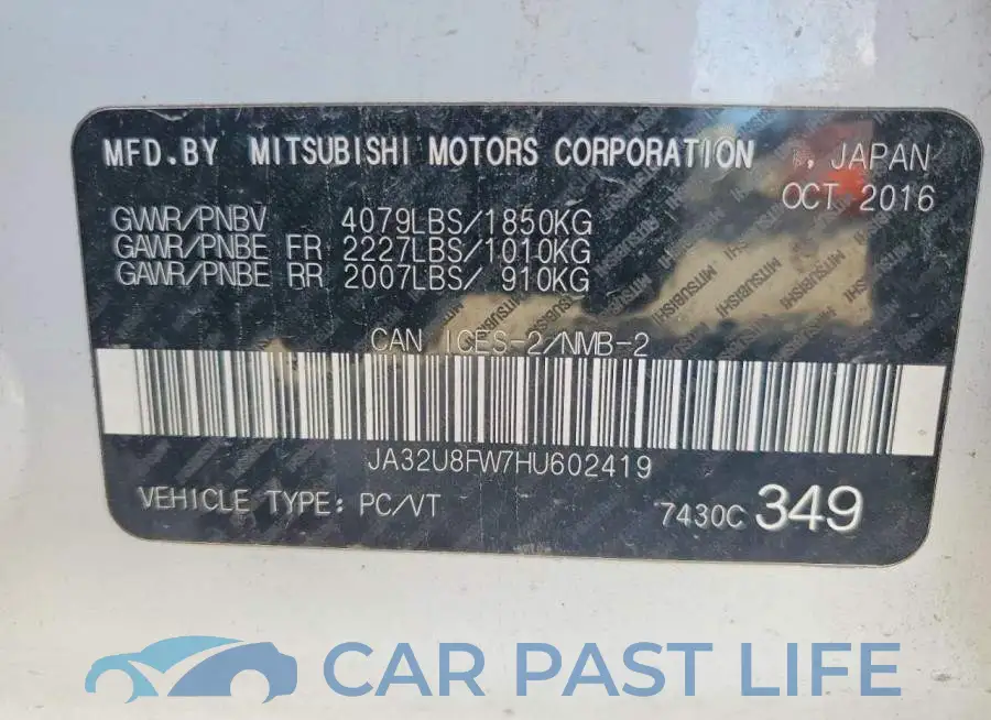 JA32U8FW7HU602419# 13