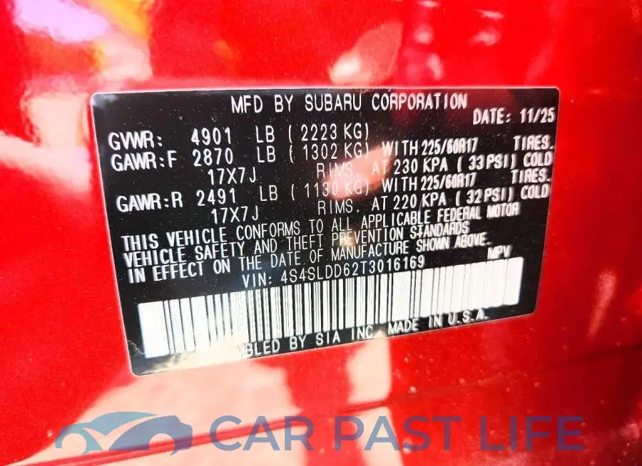 4S4SLDD62T3016169# 14