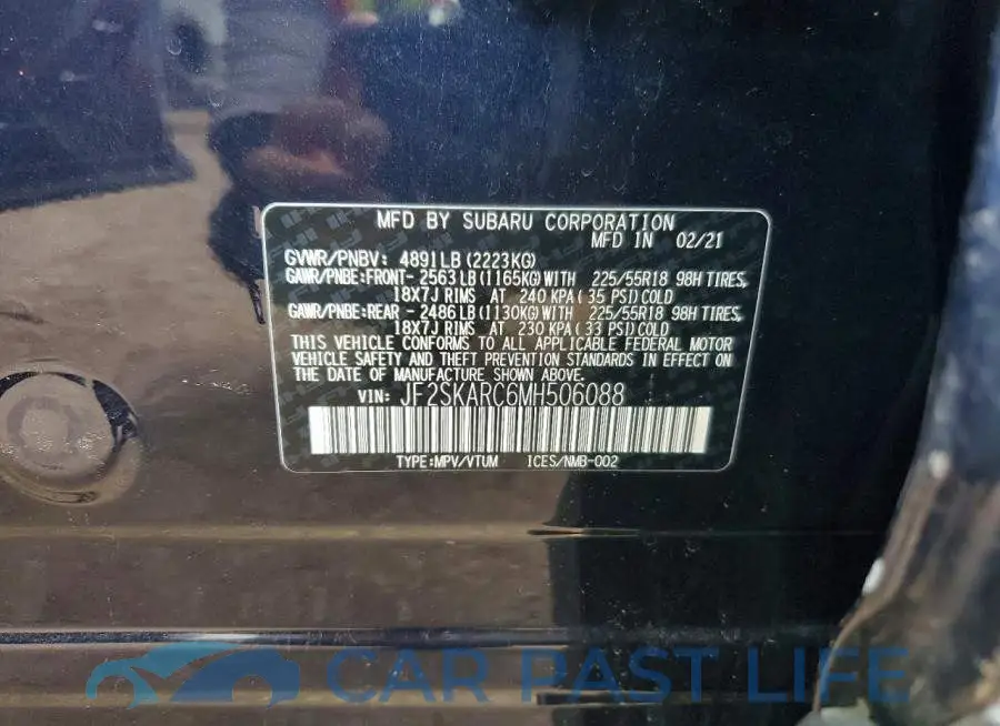 JF2SKARC6MH506088# 13
