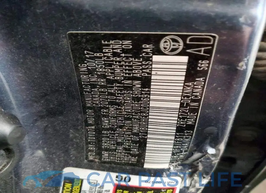 2T1BURHE8JC006914# 12