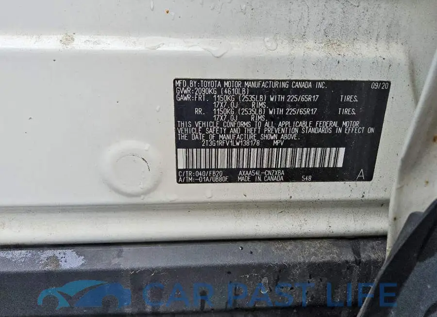 2T3G1RFV1LW138178# 5