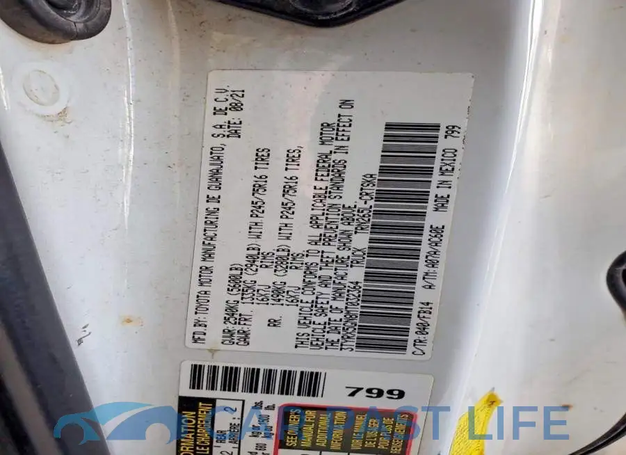 3TYRX5GN8MT032364# 12