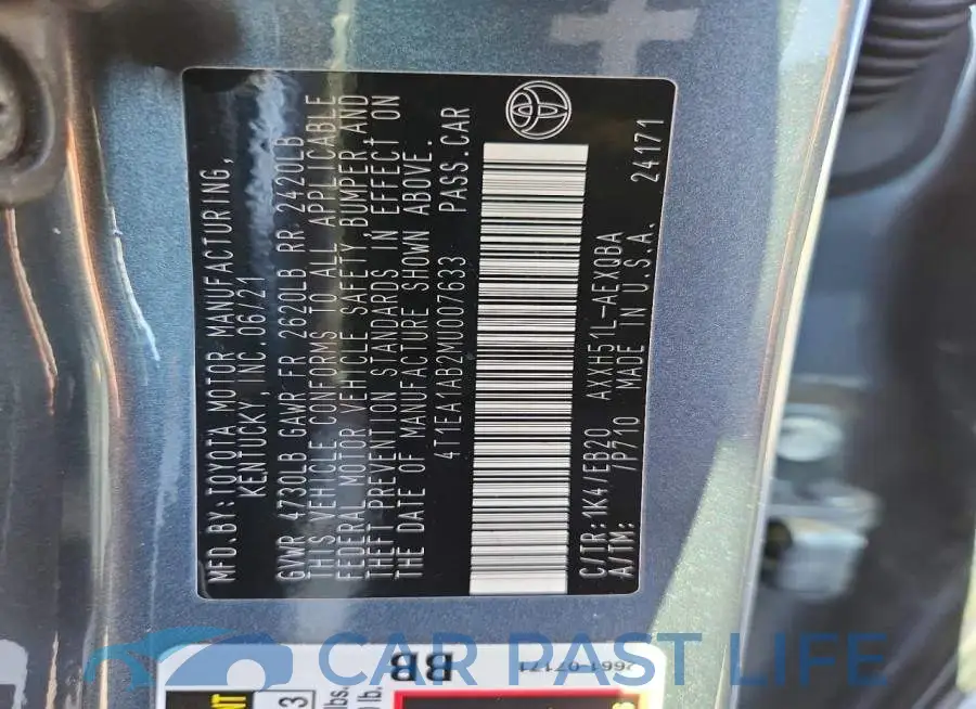 4T1EA1AB2MU007633# 13