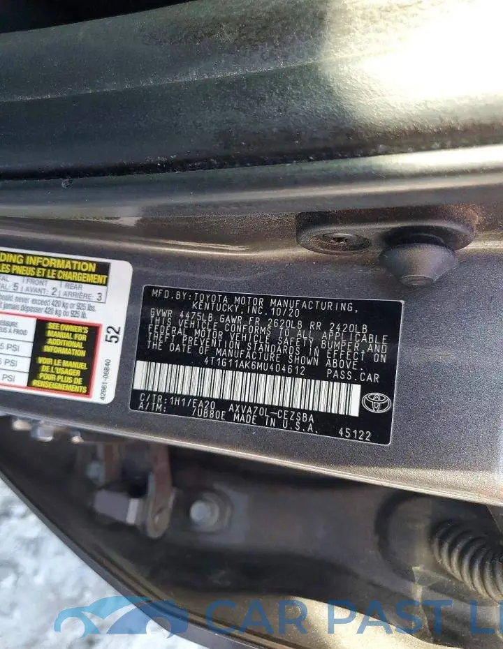 4T1G11AK6MU404612# 13