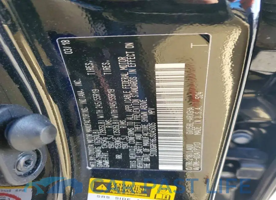 5TDDGRFH6JS045005# 14