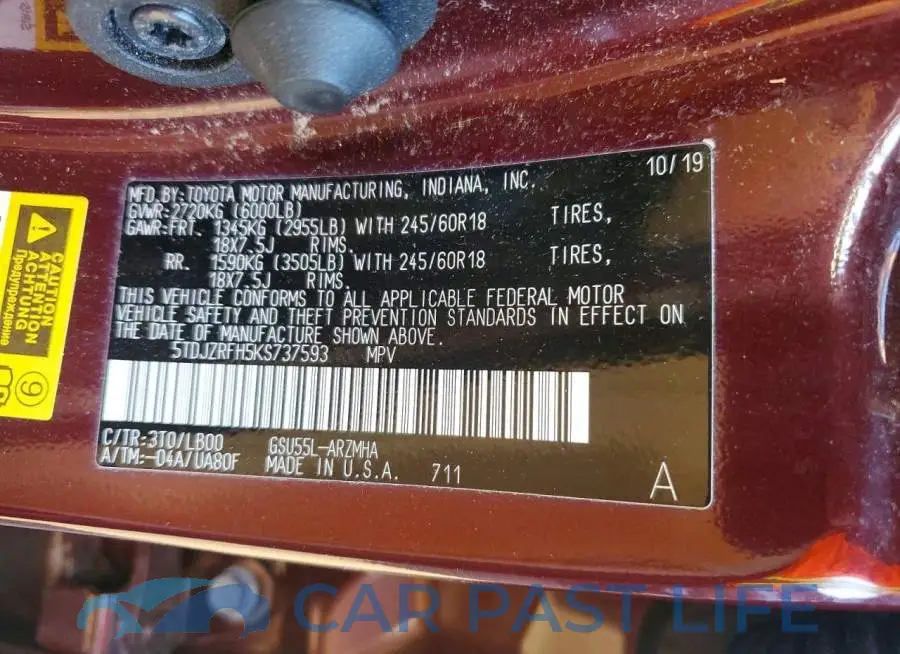 5TDJZRFH5KS737593# 14
