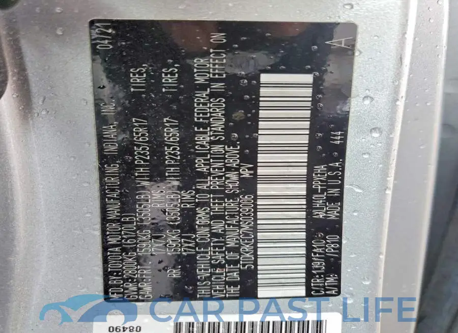 5TDKRKEC7MS039006# 13