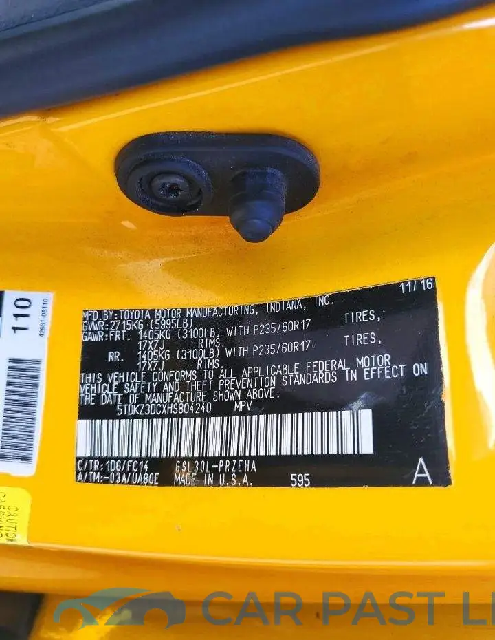 5TDKZ3DCXHS804240# 13