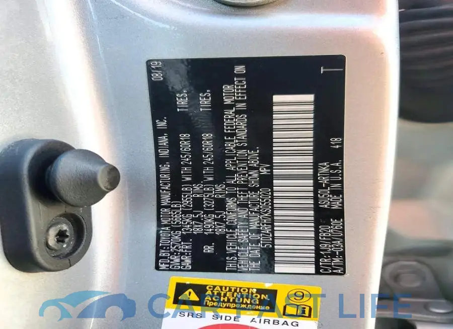 5TDZARFH7KS055020# 13