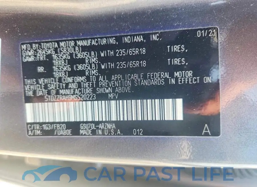 5TDZZRAH9MS520223# 13