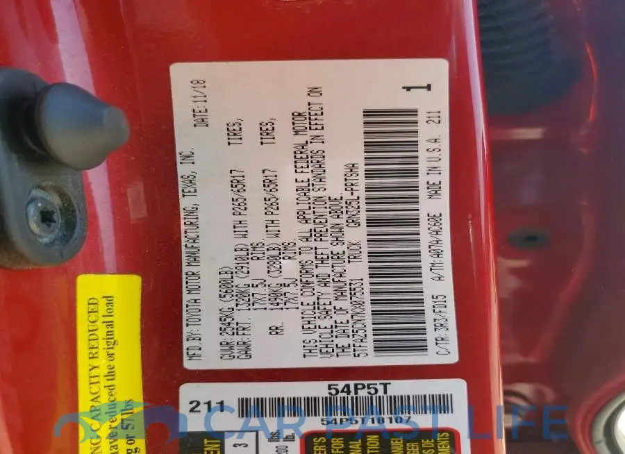 5TFAZ5CN7KX075531# 13