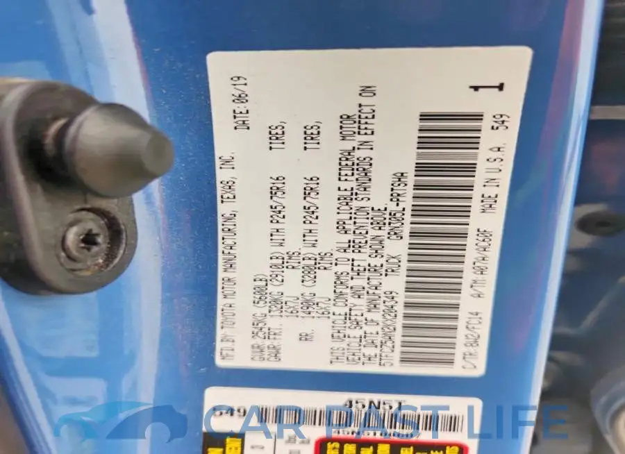 5TFCZ5AN2KX204349# 13