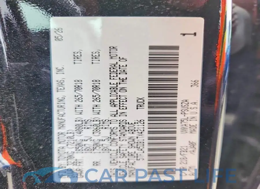 5TFLA5DB1TX421126# 12